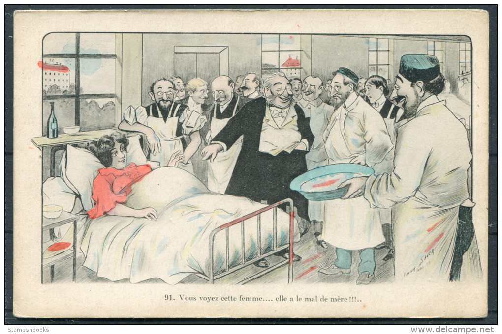 Xavier Sager - Medical Humour - Vous Voyez Cette Femme ...... Postcard - Humour
