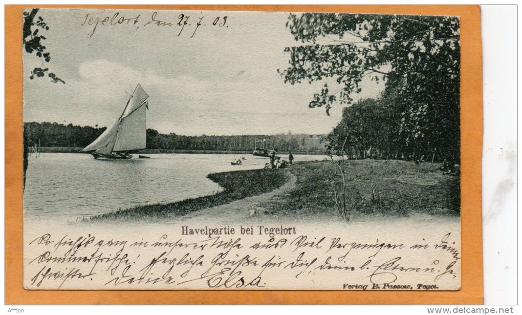 Havelpartie Bei Tegelort 1903 Postcard - Tegel