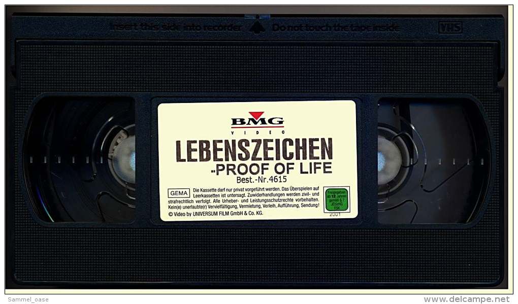 VHS Video  -  Lebenszeichen  -  Proof Of Life  -  Russel Crowe Kämpft Im Dschungel  -  Von 2001 - Crime