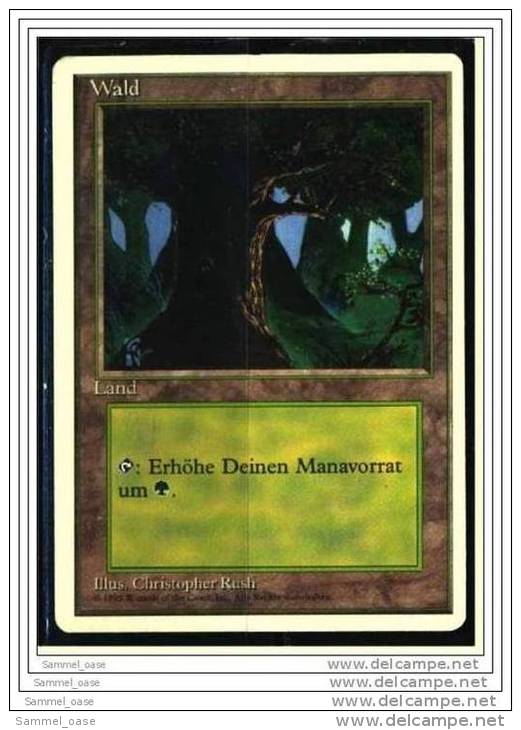 Karte Magic The Gathering  -  Land  -  Wald  -  Deutsch - Altri & Non Classificati