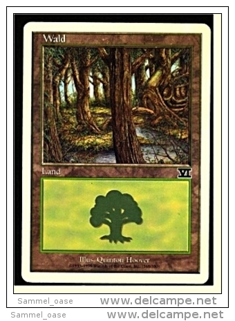 Karte Magic The Gathering  -  Land  -  Wald  -  Deutsch - Autres & Non Classés