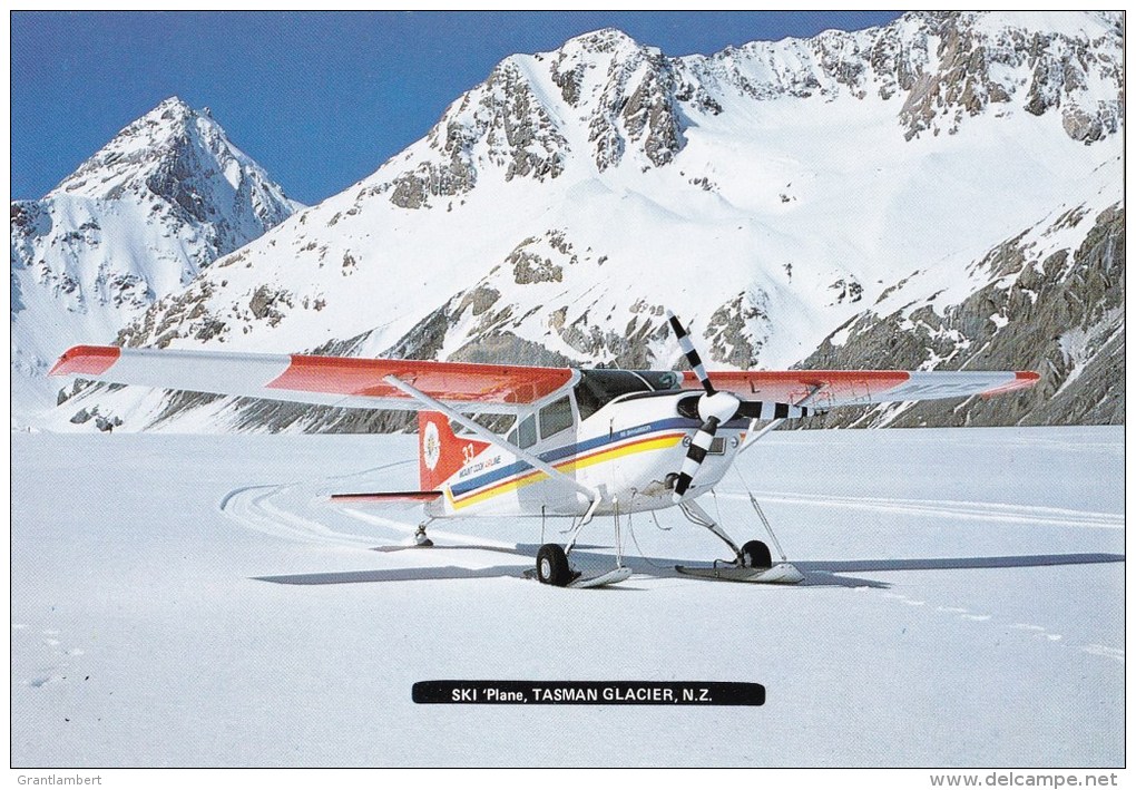 Ski Plane, Tasman Glacier, New Zealand - Tiki P2750 Unused - New Zealand