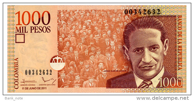 COLOMBIA 1000 PESOS 2011 Pick 456o Unc - Colombia