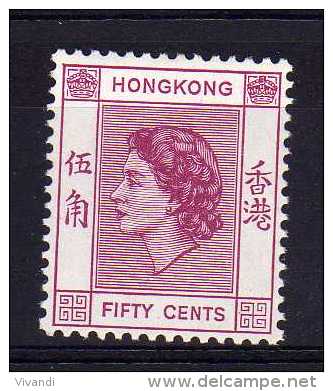 Hong Kong - 1954 - 50 Cents Definitive - MH - Ongebruikt