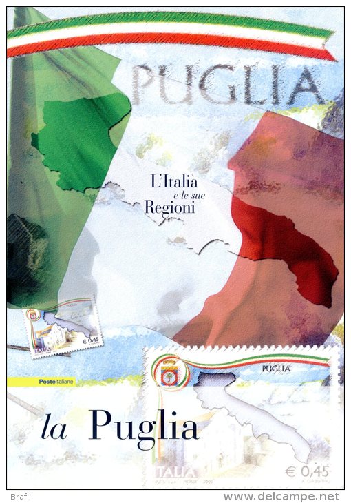 2006 Italia, Folder Regioni D'italia La Puglia, AL FACCIALE - Paquetes De Presentación