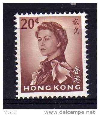 Hong Kong - 1962 - 20 Cents Definitive (Upright Watermark) - MH - Unused Stamps