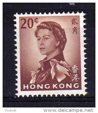 Hong Kong - 1962 - 20 Cents Definitive (Upright Watermark) - MH - Neufs