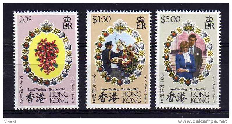 Hong Kong - 1981 - Royal Wedding - MNH - Unused Stamps