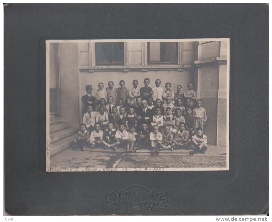 FOTOGRAFIA RICORDO DI NINO CLASSE 4° 22-6-1921- FOTO MARIO LAZZARI MILANO-INSEGNANTE SIG.MANCIANI-TRAVERSA - Persone Anonimi