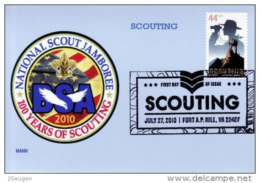 USA 2010 SCOUTING FDC  CARD WITH NO 14 OF 50 - 2001-2010