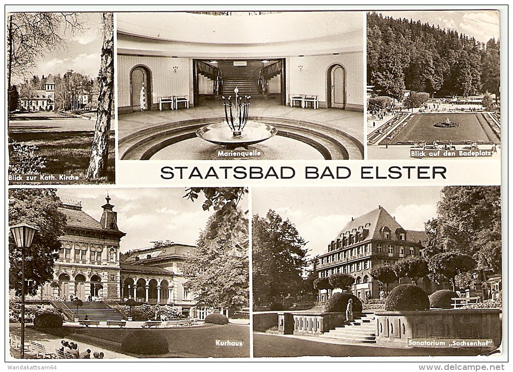 AK 13049 STAATSBAD BAD ELSTER Mehrbildkarte 5 Bilder -5.-6.76 BAD ELSTER B - Bad Elster