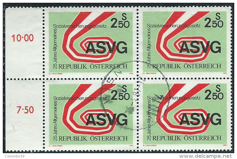 Austria 1981 Usato - Mi.1664  Yv.1493  Bloc 4x - Usati