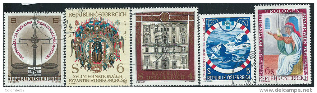 Austria 1981/2 Usato - Mi.1679;1683;1697/8;1702  Yv.1507;1512;1526/7;1531 - Usati