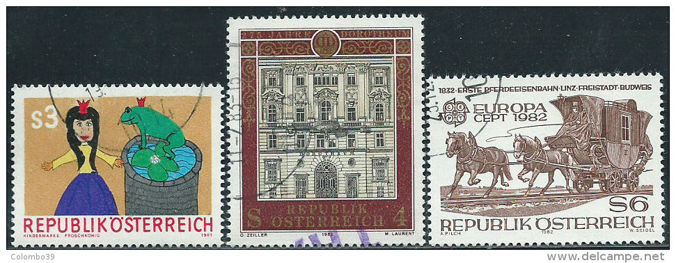 Austria 1981/2 Usato - Mi.1674;1697;1713  Yv.1503;1526;1541 - Usati