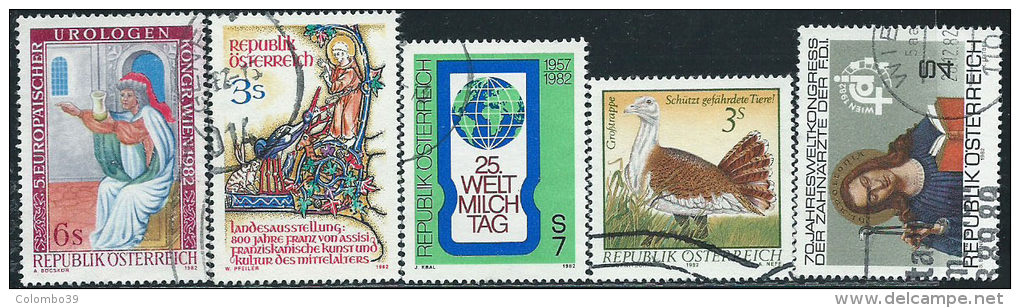 Austria 1982 Usato - Mi.1702/3;1705;1717;1721  Yv,1531;1533/4;1546;1550 - Usati