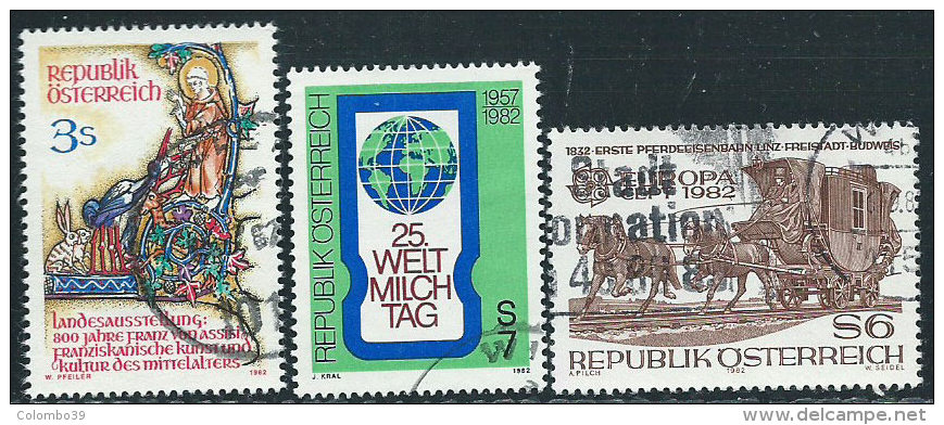 Austria 1982 Usato - Mi.1703;1705;1713  Yv,1533/4;1541 - Usati