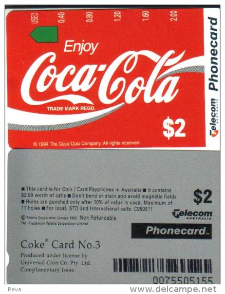 AUSTRALIA $2 COCA COLA HISTORIC IMAGES COKE RIBBON TAMURA AUS-263 NOT SOLD !!READ DESCRIPTION !! - Australia