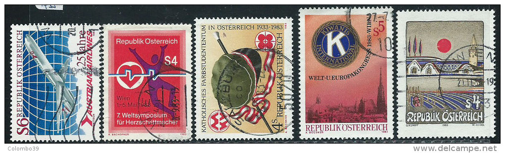 Austria 1983 Usato - Mi.1734;1738/9;1744;1755  Yv.1563;1566;1568;1573;1583 - Usati