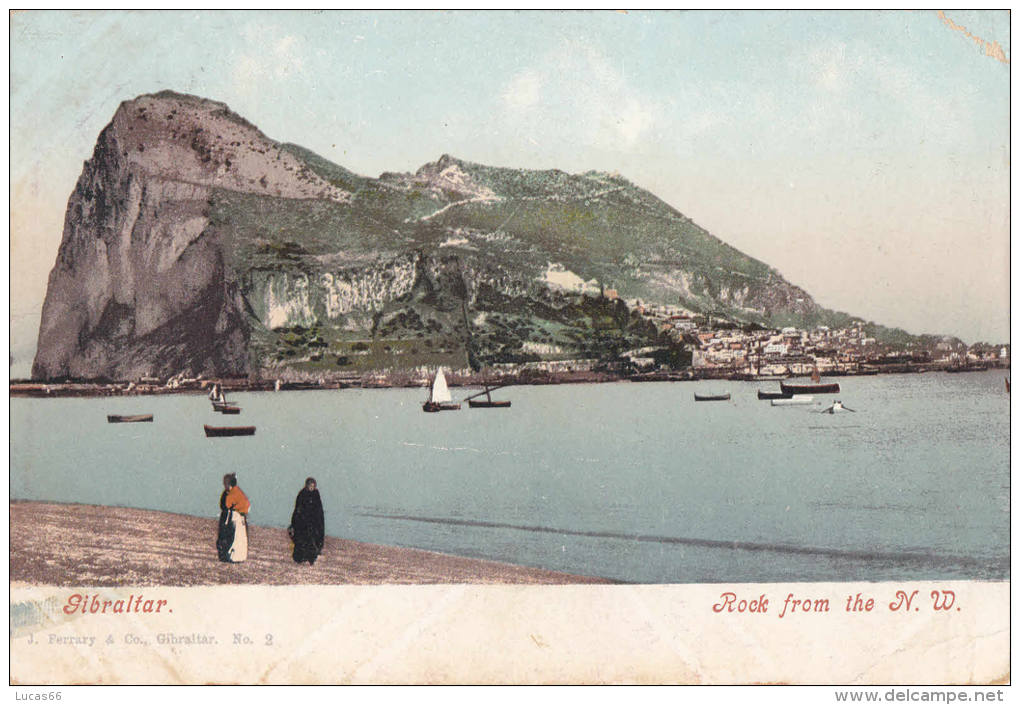 1907 GIBRALTAR - ROCK FROM THE N.W. - Gibraltar