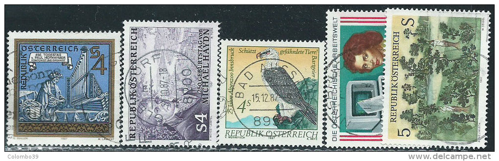 Austria 1987 Usato - Mi.1899/03  Yv.1728/32 - Usati