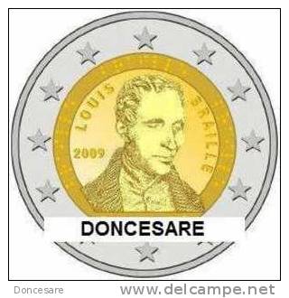 ** 2 EURO Com. BELGIQUE 2009 " Louis Braille "PIECE NEUVE ** - Belgique