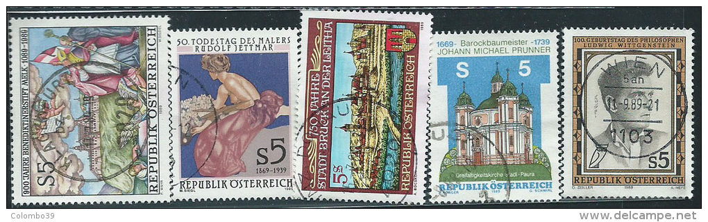 Austria 1989 Usato - Mi.1944;1948/0;1952  Yv.1773/4;1779/0;1782 - Usati