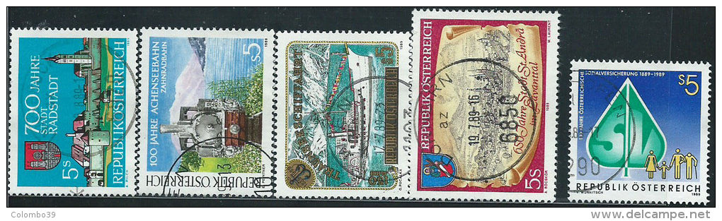 Austria 1989 Usato - Mi.1955;1958;1960;1962;1965  Yv.1785/6;1789;1791;1794 - Usati