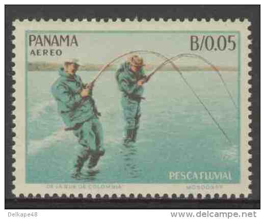 Panama 1964 Mi 736 Aero ** Sport Fishing – Aquatic Sports / Sportangeln / Pêche Sportive / Sportvissen - Andere & Zonder Classificatie