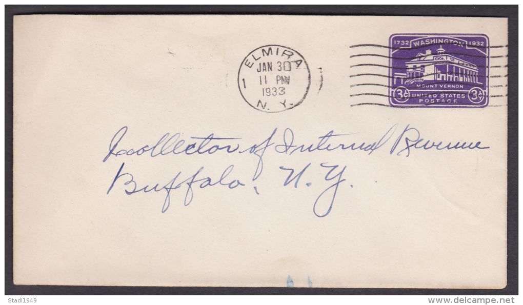 Letter ELMIRA To NEW YORK 1933 (557) - 1921-40