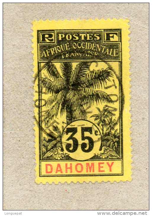 DAHOMEY : Palmier   : Série Coloniale, Avec Dahomey En Rouge Dans Le Cartouche - - Oblitérés