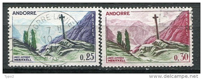 ANDORRE - Yv. N° 158,159 (o)  25c,30c   Paysages Cote  0,95  Euro  BE - Oblitérés