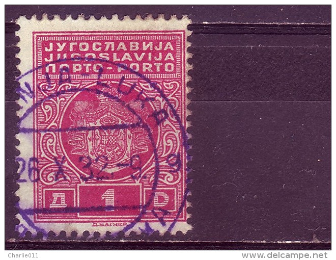 PORTO-COAT OF ARMS-1 DIN-TYPE I-POSTMARK-BANJA LUKA-BOSNIA AND HERZEGOVINA-YUGOSLAVIA-1931 - Impuestos