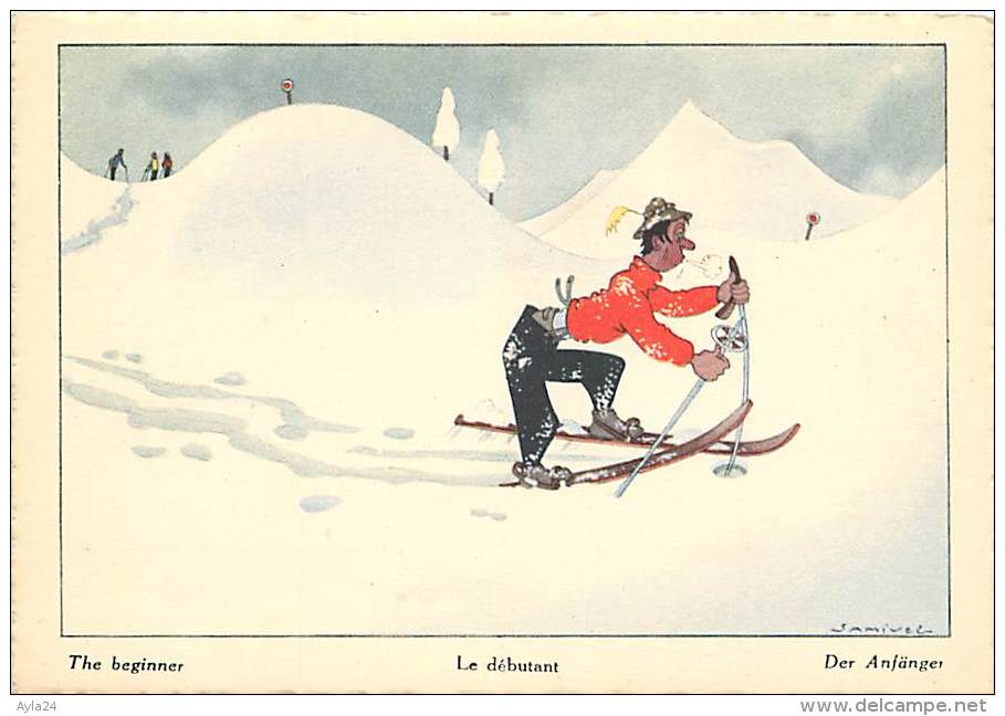 SAMIVEL Le Débutant Der Anfänger  The Beginner  Ski  Humour Ed Efpe N°1843 - Samivel