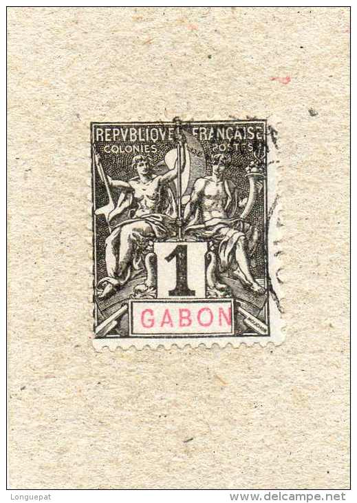 GABON: Allégories, Timbre Des Colonies,  Avec "Gabon" En Rouge  Dans Le Cartouche - Used Stamps