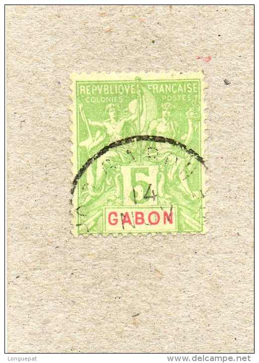 GABON: Allégories, Timbre Des Colonies,  Avec "Gabon" En Rouge  Dans Le Cartouche - Used Stamps