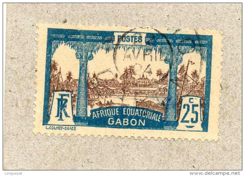 GABON: Vue De Libreville Avec Légende " CONGO FRANcAIS-GABON" - - Used Stamps