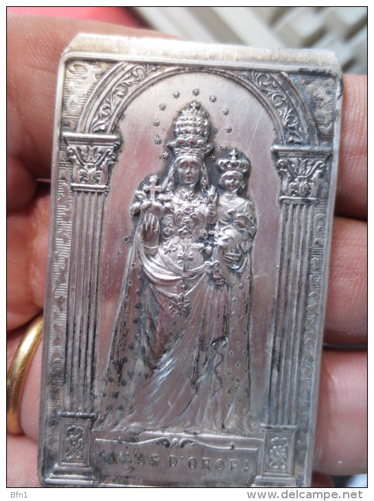 TABLEAU VIERGE NOIRE METAL ARGENT VOIR PHOTOS - Religion & Esotérisme