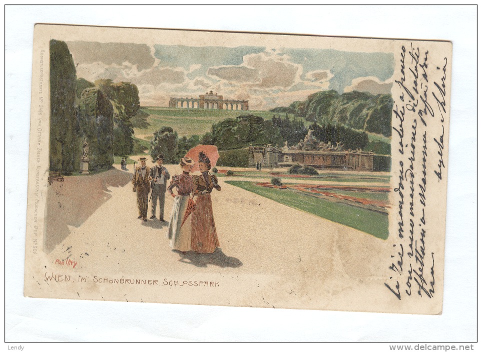 VIENNA WIEN SCHONBRUNNER -  GRUS  1901 - Schloss Schönbrunn