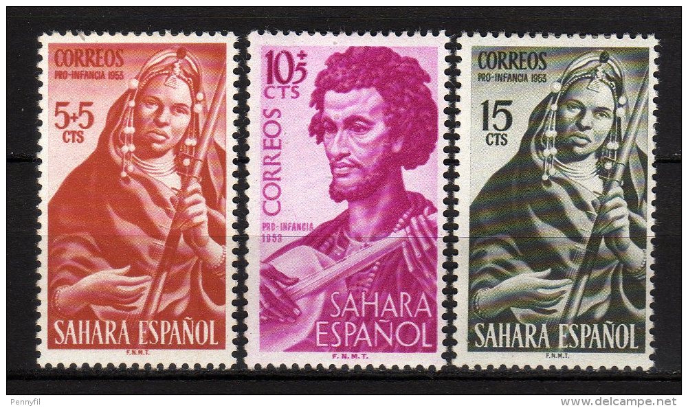 SAHARA ESPANOL - 1953 YT 91+92+93 * - Spanische Sahara