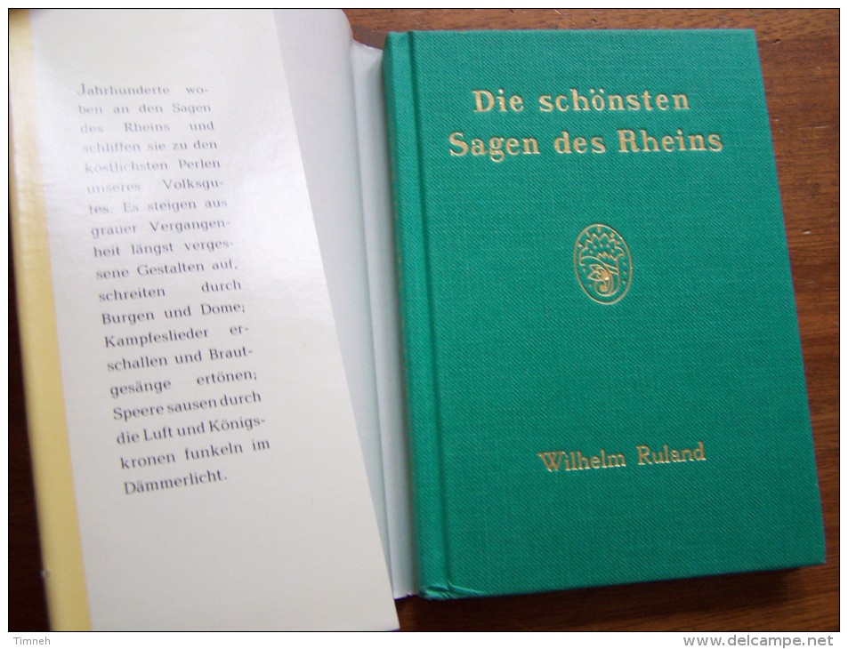 Kleines Büchlein DIE SCHÖNSTEN SAGEN DES RHEINS VON WILHELM RULAND 1985 STOLLFUSS BONN 5. AUFLAGE - Contes