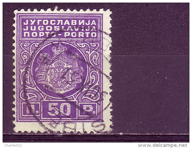 COAT OF ARMS-50 P-PORTO-TYPE I-POSTMARK-ŠIBENIK-CROATIA-YUGOSLAVIA-1931 - Impuestos