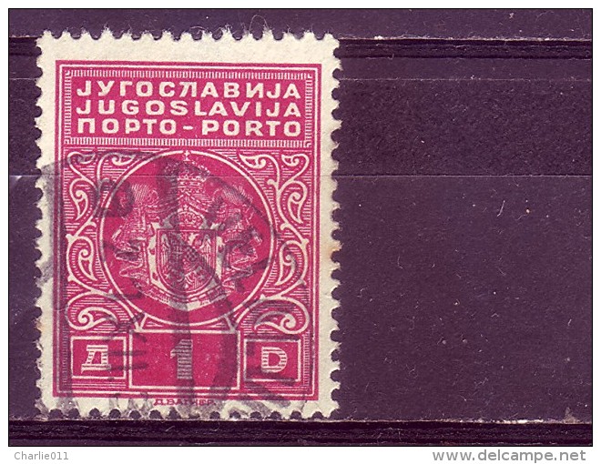 COAT OF ARMS-1 DIN-T I-PORTO-POSTMARK-VELA LUKA-CROATIA-YUGOSLAVIA-1931 - Postage Due