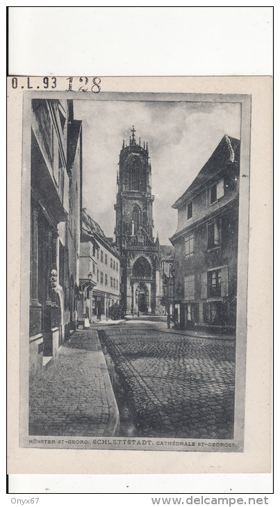 SELESTAT-SCHLETTSTADT (Bas-Rhin) Cathédrale Saint-Georges  Carte MENU Strasburger Conserven-Fabrik J.CLOT-STRASBOURG - - Selestat