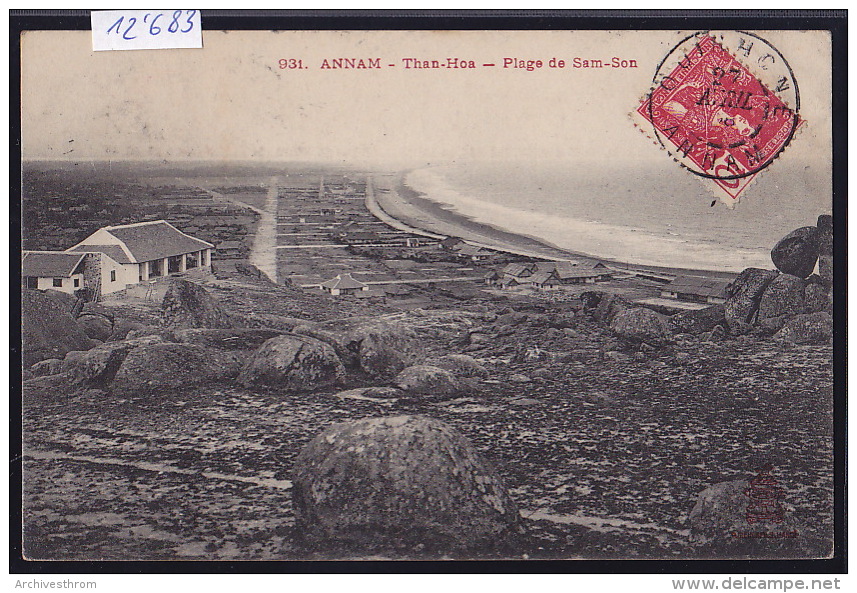 Annam - Than-Hoa - Plage De Sam-Son - Ca 1908 (12´683) - Viêt-Nam