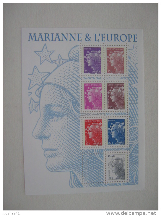 2011   F4614 * *  NO YT  4614/4620  BLOC  MARIANNE & L EUROPE - Neufs