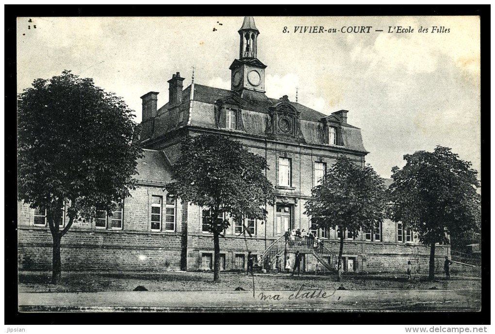 Cpa Du 08 Vivier Au Court  L' école Des Filles ...  Villers Semeuse  Charleville    6ao3 - Charleville