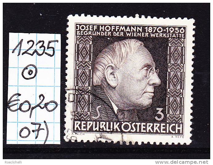 6.5.1966 -  SM  "10. Todestag v. Dr. h.c. Josef Hoffmann"  o  gestempelt  - siehe Scan (1235o 01-21)