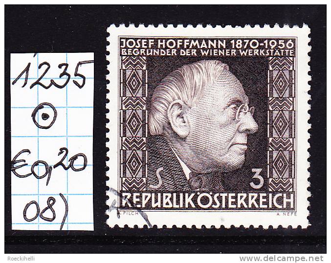 6.5.1966 -  SM  "10. Todestag v. Dr. h.c. Josef Hoffmann"  o  gestempelt  - siehe Scan (1235o 01-21)