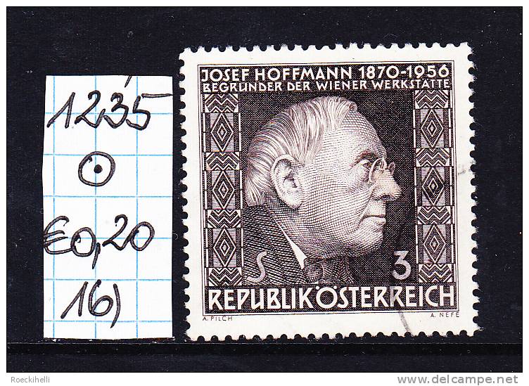 6.5.1966 -  SM  "10. Todestag v. Dr. h.c. Josef Hoffmann"  o  gestempelt  - siehe Scan (1235o 01-21)