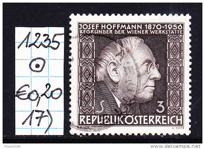 6.5.1966 -  SM  "10. Todestag v. Dr. h.c. Josef Hoffmann"  o  gestempelt  - siehe Scan (1235o 01-21)